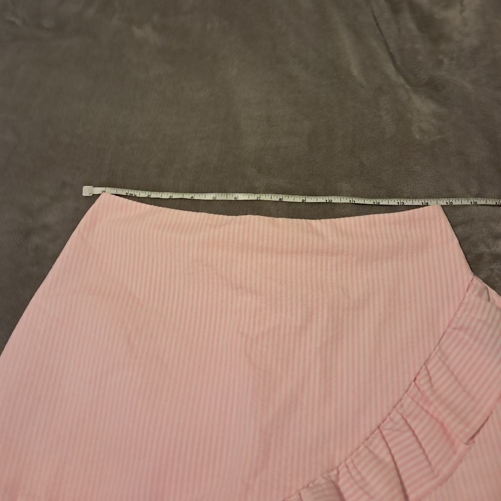 Lilly Pulitzer Womens Faye Skort Capri Coral Seersucker Ruffle Front Sz 6. - Picture 5 of 7
